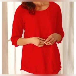 Soft Surroundings Siesta Tunic red size L